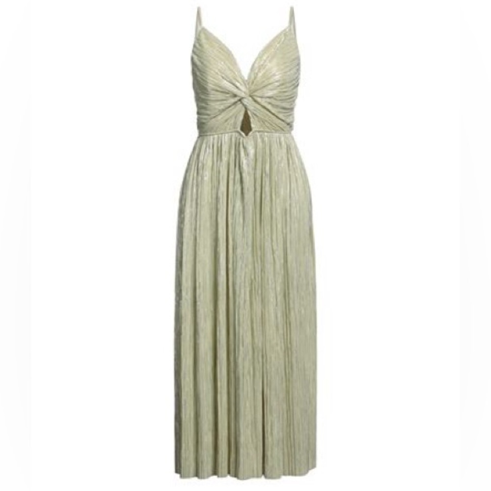 NWOT Sabina Musayev Light Gold Maxi Dress